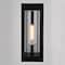 Vaxcel Grantley 1 Light Matte Black Indoor Outdoor Wall Sconce Clear Glass Cylinder Shade, LED Compatible T0719 - alternate 7